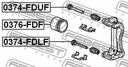 Febest Front brake caliper piston – price 33 PLN