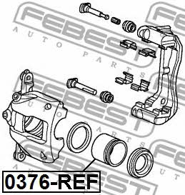 Front brake caliper piston Febest 0376-REF