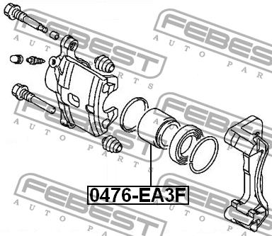 Febest Front brake caliper piston – price 57 PLN