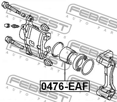 Febest Front brake caliper piston – price 41 PLN