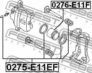Front brake caliper piston Febest 0276-E11F