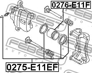 Febest Front brake caliper piston – price 37 PLN