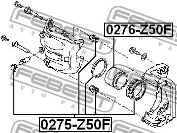 Front brake caliper piston Febest 0276-Z50F
