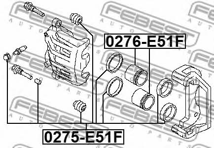 Febest Front brake caliper piston – price 38 PLN