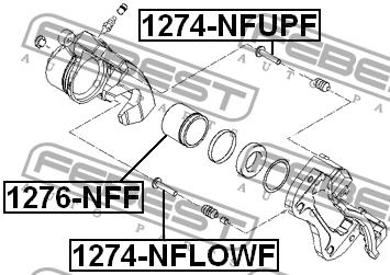 Febest Front brake caliper piston – price 48 PLN