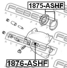 Front brake caliper piston Febest 1876-ASHF