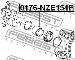 Febest Front brake caliper piston – price [object Object] PLN