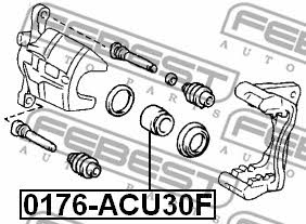 Febest Front brake caliper piston – price [object Object] PLN