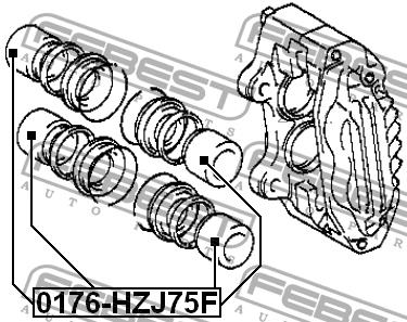 Febest Front brake caliper piston – price 24 PLN