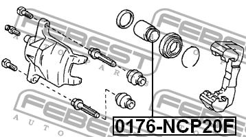 Febest Front brake caliper piston – price 32 PLN