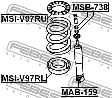 Febest Suspension spring plate rear – price 49 PLN
