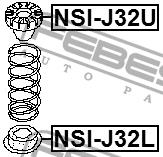 Suspension spring plate rear Febest NSI-J32U