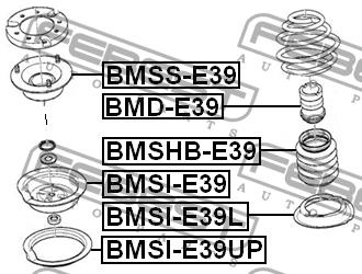 Suspension spring front Febest BMSI-E39