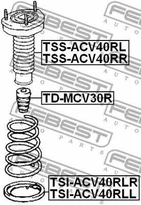 Febest Suspension spring plate rear – price