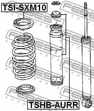 Bellow and bump for 1 shock absorber Febest TSHB-AURR