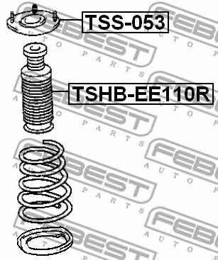 Bellow and bump for 1 shock absorber Febest TSHB-EE110R
