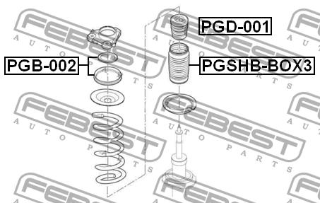 Front shock absorber boot Febest PGSHB-BOX3