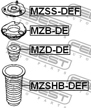 Febest Front shock absorber boot – price 52 PLN