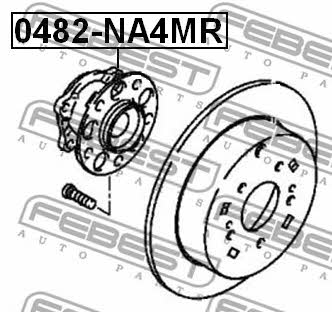 Wheel hub Febest 0482-NA4MR