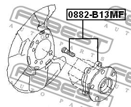 Wheel hub front Febest 0882-B13MF