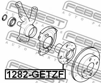 Wheel hub front Febest 1282-GETZF
