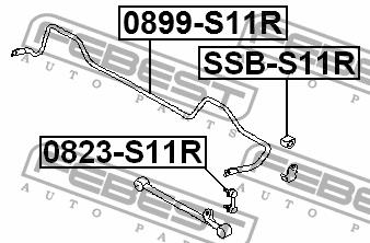 Febest Rear stabilizer bar – price 54 PLN