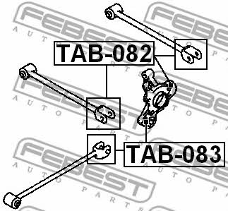 Febest Rear axle bush – price [object Object] PLN