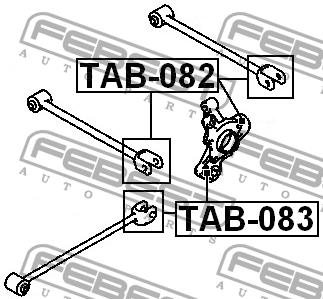 Rear axle bush Febest TAB-082