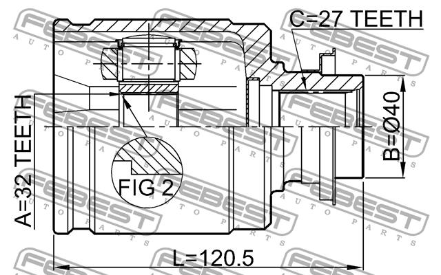 Febest CV joint – price [object Object] PLN