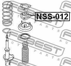 Febest Rear shock absorber support – price [object Object] PLN