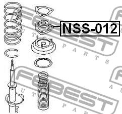 Rear shock absorber support Febest NSS-012