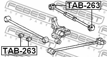 Febest Silent block rear cross link – price [object Object] PLN