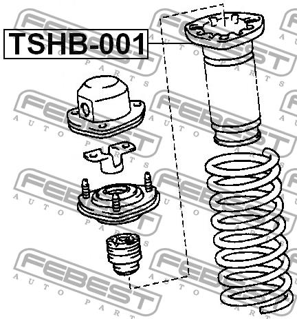 Rear shock absorber boot Febest TSHB-001