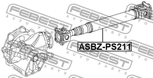Propeller shaft Febest ASBZ-PS211