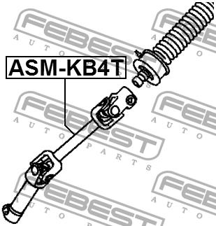 Steering shaft Febest ASM-KB4T
