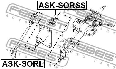 Steering shaft Febest ASK-SORL