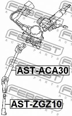 Febest Steering shaft – price 251 PLN