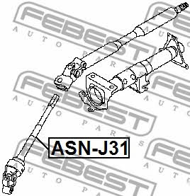 Steering shaft Febest ASN-J31