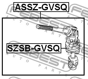 Steering shaft Febest ASSZ-GVSQ