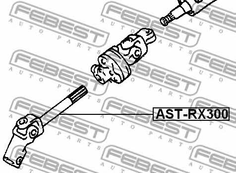 Steering shaft Febest AST-RX300