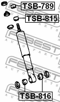 Shock absorber bushing Febest TSB-816