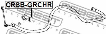 Rear stabilizer bush Febest CRSB-GRCHR