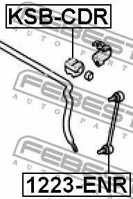 Febest Rear anti roll bar bush – price [object Object] PLN