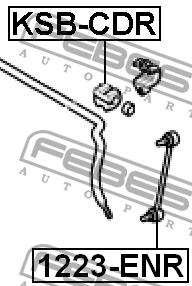 Rear anti roll bar bush Febest KSB-CDR