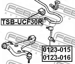 Rear stabilizer bush Febest TSB-UCF30R