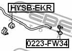 Rear stabilizer bush Febest HYSB-EKR