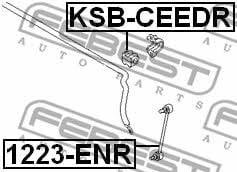 Rear stabilizer bush Febest KSB-CEEDR