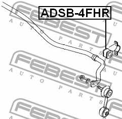 Rear stabilizer bush Febest ADSB-4FHR