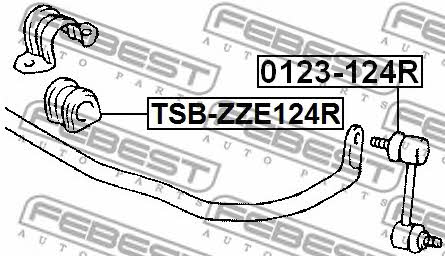 Febest Rear anti roll bar bush – price [object Object] PLN