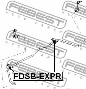 Febest Rear stabilizer bushings, kit – price 111 PLN